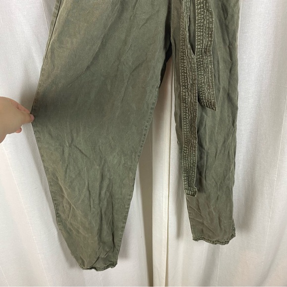 Abercrombie & Fitch Womens Medium Jumpsuit Wrap Front Utility Green Safari - Picture 7 of 8